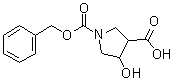 4-Hydroxy-1,3-pyrrolidinedicarboxylic acid 1-(phenylmethyl) ester molecular structure (CAS 886362-64-7)