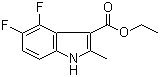 结构式 CAS# 886362-67-0, 4,5-二氟-2-甲基吲哚-3-甲酸乙酯