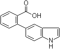 结构式 CAS# 886363-17-3, 2-(1H-吲哚-5-基)苯甲酸