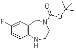 4-Boc-7-Fluoro-2,3,4,5-tetrahydro-1H-benzo[e][1,4]diazepine molecular structure (CAS 886364-36-9)