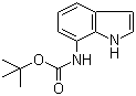 结构式 CAS# 886365-44-2, 7-N-Boc-氨基吲哚; 7-N-叔丁氧羰基-氨基吲哚