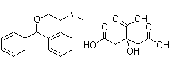 结构式 CAS# 88637-37-0, 苯海拉明柠檬酸盐; 枸橼酸苯海拉明; N,N-二甲基-2-(二苯甲氧基)乙胺柠檬酸盐