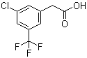 structure of CAS# 886496-99-7, 3-Chloro-5-(trifluoromethyl)benzeneacetic acid
