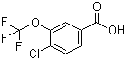 structure of CAS# 886500-50-1, 4-Chloro-3-(trifluoromethoxy)benzoic acid