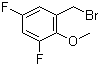 3,5-Difluoro-2-methoxybenzyl bromide molecular structure (CAS 886500-63-6)
