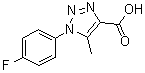 1-(4-Fluorophenyl)-5-methyl-1H-1,2,3-triazole-4-carboxylic acid molecular structure (CAS 887035-89-4)