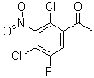 structure of CAS# 887267-36-9, 1-(2,4-Dichloro-5-fluoro-3-nitrophenyl)ethanone