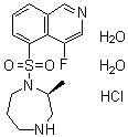 (2S)-1-[(4-Fluoro-5-isoquinolinyl)sulfonyl]hexahydro-2-methyl-1H-1,4-diazepine monohydrochloride dihydrate molecular structure (CAS 887375-67-9)