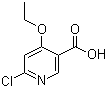 结构式 CAS# 887572-34-1, 6-氯-4-乙氧基-3-吡啶甲酸