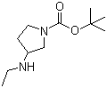 structure of CAS# 887587-15-7, 3-(Ethylamino)-1-pyrrolidinecarboxylic acid tert-butyl ester