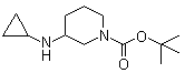 structure of CAS# 887588-04-7, tert-Butyl 3-(cyclopropylamino)piperidine-1-carboxylate;3-(Cyclopropylamino)-1-piperidinecarboxylic acid tert-butyl ester