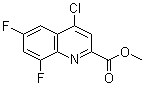 结构式 CAS# 887589-39-1, 4-氯-6,8-二氟-2-喹啉羧酸甲酯