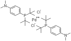 结构式 CAS# 887919-35-9, 二氯双[二叔丁基-(4-二甲基氨基苯基)膦]钯(II)