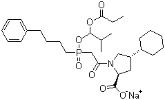 Fosinopril sodium molecular structure (CAS 88889-14-9)
