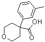 structure of CAS# 889940-10-7, Tetrahydro-4-(3-methylphenyl)-2H-pyran-4-carboxylic acid
