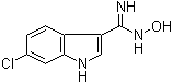 结构式 CAS# 889942-64-7, 6-氯-N-羟基-1H-吲哚-3-甲脒