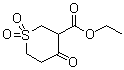 Tetrahydro-4-oxo-2H-thiopyran-3-carboxylic acid ethyl ester 1,1-dioxide molecular structure (CAS 889946-17-2)