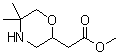 5,5-Dimethyl-2-morpholineacetic acid methyl ester molecular structure (CAS 889955-22-0)