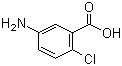 structure of CAS# 89-54-3, 5-Amino-2-chlorobenzoic acid;2-Chloro-5-aminobenzoic acid