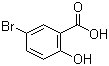 结构式 CAS# 89-55-4, 5-溴水杨酸; 5-溴-2-羟基苯甲酸