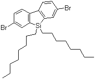 2,7-Dibromo-9,9-dioctyl-9H-9-silafluorene molecular structure (CAS 891182-24-4)