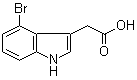 4-Bromo-3-indoleacetic acid molecular structure (CAS 89245-41-0)