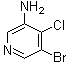 structure of CAS# 89283-92-1, 3-Amino-5-bromo-4-chloropyridine