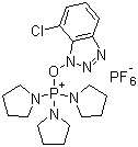 结构式 CAS# 893413-42-8, PyCOP; (T-4)-[6-氯-1-(羟基-O)-1H-苯并三唑]三-1-吡咯烷基磷(1+)六氟磷酸盐(1-)
