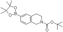 N-Boc-1,2,3,4-tetrahydroisoquinoline-6-boronic acid pinacol ester molecular structure (CAS 893566-72-8)