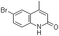 结构式 CAS# 89446-19-5, 6-溴-4-甲基-2(1H)-喹啉酮