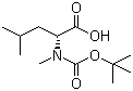 structure of CAS# 89536-84-5, Boc-N-methyl-D-leucine;Boc-N-Me-D-Leu-OH; N-(tert-Butyloxycarbonyl)-N-methyl-D-leucine