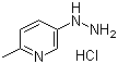 structure of CAS# 896133-77-0, 5-Hydrazinyl-2-methylpyridine hydrochloride