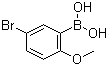 structure of CAS# 89694-45-1, 5-Bromo-2-methoxybenzeneboronic acid;3-Bromo-6-methoxyphenylboronic acid; 5-Bromo-2-methoxyphenylboronic acid
