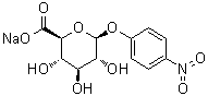 structure of CAS# 89772-41-8, 4-Nitrophenyl beta-D-glucopyranosiduronic acid monosodium salt