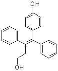 (Z)-4-(4-Hydroxy-1,2-diphenylbut-1-enyl)phenol molecular structure (CAS 89778-37-0)