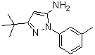 structure of CAS# 898537-77-4, 3-(1,1-Dimethylethyl)-1-(3-methylphenyl)-1H-pyrazol-5-amine;3-tert-Butyl-1-(m-tolyl)-1H-pyrazol-5-amine; 5-tert-Butyl-2-m-tolyl-2H-pyrazol-3-ylamine