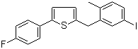 结构式 CAS# 898566-17-1, 2-(4-氟苯基)-5-[(5-碘-2-甲基苯基)甲基]噻吩