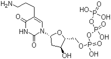 结构式 CAS# 90015-82-0, ((2R,3S,5R)-5-(5-(3-氨基丙基)-2,4-二氧代-3,4-二氢嘧啶-1(2H)-基)-3-羟基四氢呋喃-2-基)甲基三磷酸