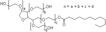 Tween 20  molecular structure (CAS 9005-64-5)