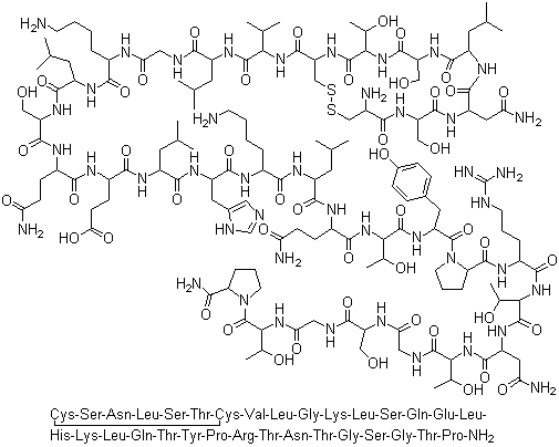 Calcitonin molecular structure (CAS 9007-12-9)