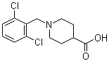 结构式 CAS# 901923-63-5, 1-[(2,6-二氯苯基)甲基]-4-哌啶甲酸