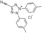 structure of CAS# 90217-02-0, 5-Cyano-2,3-bis(4-methylphenyl)tetrazolium chloride;5-Cyano-2,3-di(p-tolyl)tetrazolium chloride
