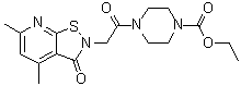 4-[2-(4,6-Dimethyl-3-oxoisothiazolo[5,4-b]pyridin-2(3H)-yl)acetyl]-1-piperazinecarboxylic acid ethyl ester molecular structure (CAS 902589-96-2)