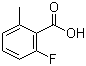 2-Fluoro-6-methylbenzoic acid molecular structure (CAS 90259-27-1)