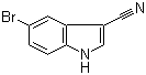 结构式 CAS# 90271-86-6, 5-溴-3-氰基吲哚