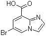 structure of CAS# 903129-78-2, 6-Bromoimidazo[1,2-a]pyridine-8-carboxylic acid