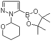 结构式 CAS# 903550-26-5, 1-(2-四氢吡喃基)-1H-吡唑-5-硼酸频哪醇酯