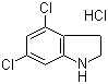 结构式 CAS# 903551-23-5, 4,6-二氯-2,3-二氢-1H-吲哚盐酸盐