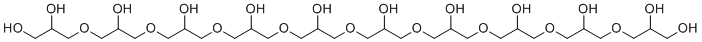 Decaglycerol molecular structure (CAS 9041-07-0)