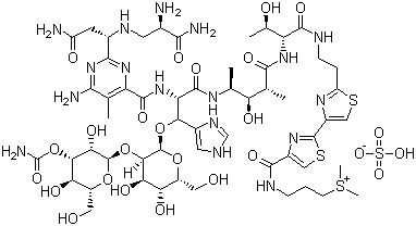 结构式 CAS# 9041-93-4, 硫酸博莱霉素